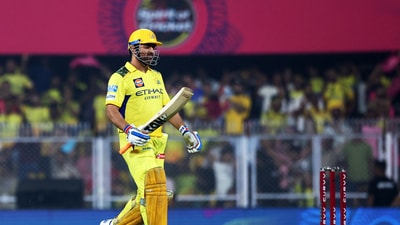 MS Dhoni, coming out to bat at No.9 against RCB, continues to draw reactions (REUTERS)