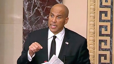 Cory Booker broke the record for longest Senate speech. (AP) Cory Booker broke the record for longest Senate speech. (AP)