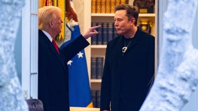 Donald Trump reacted after Elon Musk mentioned that it is “costing” him a lot to head the DOGE. (AFP)