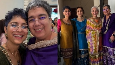 Kiran Rao and Reena Dutta celebrated Eid with ex-husband Aamir Khan's family. Kiran Rao and Reena Dutta celebrated Eid with ex-husband Aamir Khan's family.