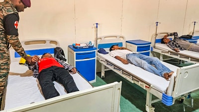 Cara Bragg, the Yangon-based manager of Catholic Relief Services, said hospitals are facing a shortage of staff and medical supplies. In pic: Injured people being treated at a field hospital unit being operated by the Indian Army in the earthquake-hit Mandalay of Myanmar. (AP) Cara Bragg, the Yangon-based manager of Catholic Relief Services, said hospitals are facing a shortage of staff and medical supplies. In pic: Injured people being treated at a field hospital unit being operated by the Indian Army in the earthquake-hit Mandalay of Myanmar. (AP)