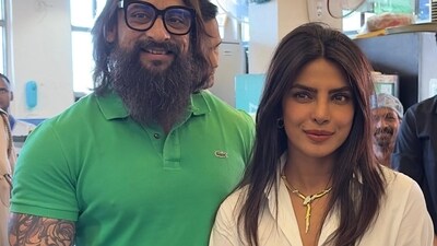 Priyanka Chopra wore a polished white skirt look that you can wear all year long in Jaipur. (Instagram/ The Tattoo Cafe) Priyanka Chopra wore a polished white skirt look that you can wear all year long in Jaipur. (Instagram/ The Tattoo Cafe)