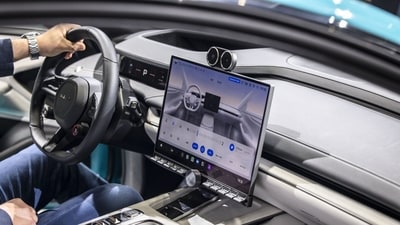 The controls and screen interface of a Xiaomi SU7 Ultra electric vehicle at the MWC25 tech show in Barcelona, Spain on March 3, 2024. (Bloomberg) The controls and screen interface of a Xiaomi SU7 Ultra electric vehicle at the MWC25 tech show in Barcelona, Spain on March 3, 2024. (Bloomberg)