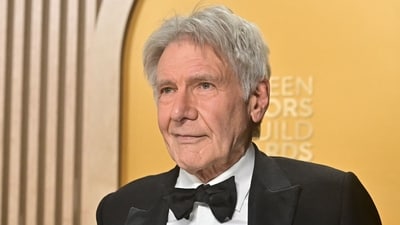 US actor Harrison Ford arrives for the 31st Annual Screen Actors Guild awards at the Shrine Auditorium in Los Angeles, February 23, 2025. (Photo by Frederic J. Brown / AFP) (AFP)