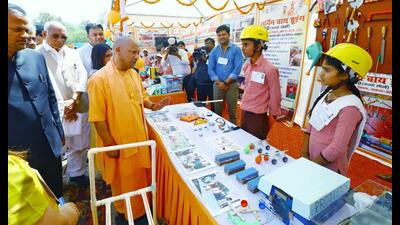 Uttar Pradesh CM Yogi Adityanath inspecting an exhibition in Bareilly on April 1. (Sourced) Uttar Pradesh CM Yogi Adityanath inspecting an exhibition in Bareilly on April 1. (Sourced)