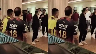 RCB team had a party at Virat Kohli's restaurant on Monday RCB team had a party at Virat Kohli's restaurant on Monday