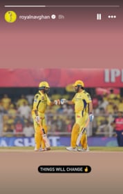 Jadeja's Instagram Story with Dhoni