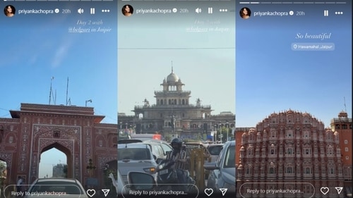 Priyanka took a ride in her car around Jaipur. Priyanka took a ride in her car around Jaipur.
