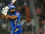 Mumbai Indians' Rohit Sharma plays a shot during the Indian Premier League (IPL) Twenty20 cricket match between Gujarat Titans and Mumbai Indians Mumbai Indians' Rohit Sharma plays a shot during the Indian Premier League (IPL) Twenty20 cricket match between Gujarat Titans and Mumbai Indians