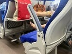 A post on X went viral after a woman was seen lying with her bare feet on the armrest of a train. A post on X went viral after a woman was seen lying with her bare feet on the armrest of a train.
