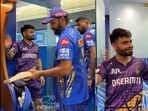 Rinku Singh met Mumbai Indians star Hardik Pandya and Rohit Sharma in MI dressing room. Rinku Singh met Mumbai Indians star Hardik Pandya and Rohit Sharma in MI dressing room.