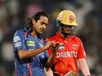 Digvesh Singh Rathi giving a notebook send-off to Priyansh Arya during LSG vs PBKS IPL 2025 match