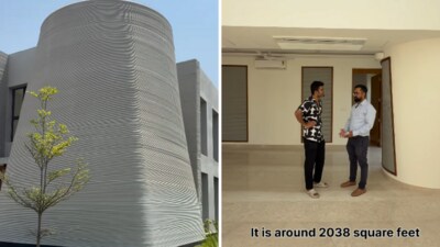 India's first 3D-printed villa in Pune, created by Godrej Properties and Tvasta Engineering, (Instagram/priyamsaraswat) India's first 3D-printed villa in Pune, created by Godrej Properties and Tvasta Engineering, (Instagram/priyamsaraswat)
