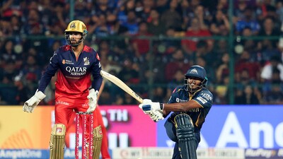 Gill's opening partner Sai Sudharsan soldiered on and continued his rich vein of form. He missed out on a third consecutive half-century by a run, falling for 49 in 36 balls to Josh Hazlewood. (ANI ) Gill's opening partner Sai Sudharsan soldiered on and continued his rich vein of form. He missed out on a third consecutive half-century by a run, falling for 49 in 36 balls to Josh Hazlewood. (ANI )