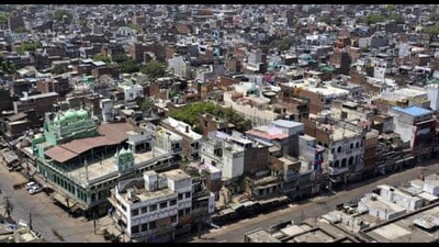 An aerial view of Prayagraj city. (File)