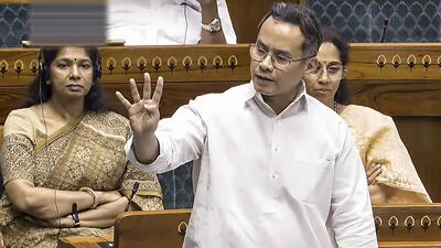 Congress MP Gaurav Gogoi speaks in the Lok Sabha during the Waqf Bill debate in Parliament on Wednesday. (PTI Photo) Congress MP Gaurav Gogoi speaks in the Lok Sabha during the Waqf Bill debate in Parliament on Wednesday. (PTI Photo)