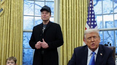 US President Donald Trump speaks next to Elon Musk in the Oval Office of the White House in Washington. (Reuters File)