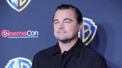 Actor Leonardo DiCaprio, promoting the movie One Battle After Another, poses at CinemaCon (REUTERS)