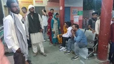 Kin of the ill-fated family in shock at the primary health centre (HT Photo) Kin of the ill-fated family in shock at the primary health centre (HT Photo)