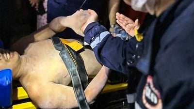 A joint team of Myanmar and Turkish rescuers pulled a man alive from the rubble of a hotel in the capital Naypyidaw, five days after a major earthquake struck central Myanmar. The shallow 7.7-magnitude quake flattened buildings across Myanmar, killing more than 2,700 people and making thousands more homeless. (AFP)