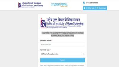 NIOS Hall Ticket 2025 for Class 10, 12 exams out at nios.ac.in, direct link here NIOS Hall Ticket 2025 for Class 10, 12 exams out at nios.ac.in, direct link here
