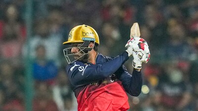 Jitesh Sharma helped RCB recover somewhat, scoring 33 in 21 balls. (PTI) Jitesh Sharma helped RCB recover somewhat, scoring 33 in 21 balls. (PTI)