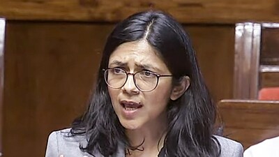 Rajya Sabha MP Swati Maliwal speaks in the house during the Budget Session. (Sansad TV ) Rajya Sabha MP Swati Maliwal speaks in the house during the Budget Session. (Sansad TV )