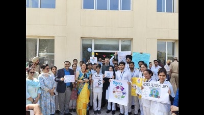 The centre was inaugurated by Punjab health minister Dr Balbir Singh along with health secretary Kumar Rahul IAS and Dr Bhavneet Bharti, director principal of Dr Ambedkar State Institute of Medical Science, Mohali. (HT Photo) The centre was inaugurated by Punjab health minister Dr Balbir Singh along with health secretary Kumar Rahul IAS and Dr Bhavneet Bharti, director principal of Dr Ambedkar State Institute of Medical Science, Mohali. (HT Photo)