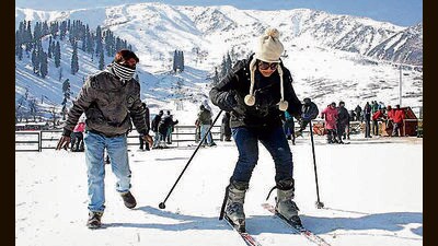 The tourism department has ordered the closure of the Gulmarg resort from April 1 for skiing activities owing to the increase in temperatures and arrival of spring season. (Agencies) The tourism department has ordered the closure of the Gulmarg resort from April 1 for skiing activities owing to the increase in temperatures and arrival of spring season. (Agencies)