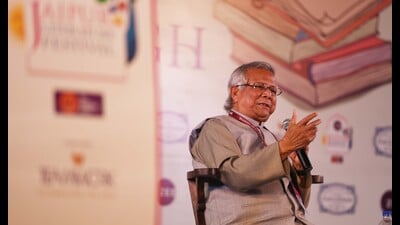 Yunus’s exaggerated claim as “guardian of the ocean” exposes his ignorance of geography (Raj K Raj/HT PHOTO) Yunus’s exaggerated claim as “guardian of the ocean” exposes his ignorance of geography (Raj K Raj/HT PHOTO)