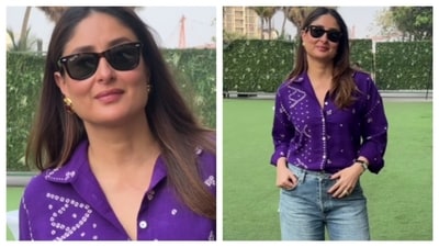 Kareena Kapoor looked stylish in the unconventional pairing. (PC: IG/@manavmanglani) Kareena Kapoor looked stylish in the unconventional pairing. (PC: IG/@manavmanglani)