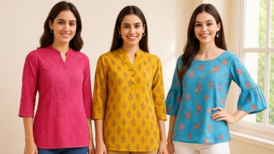 Affordable and stylish short kurtis under 500. Perfect for mixing and matching with jeans, skirts, or palazzos for a chic look. Affordable and stylish short kurtis under 500. Perfect for mixing and matching with jeans, skirts, or palazzos for a chic look.