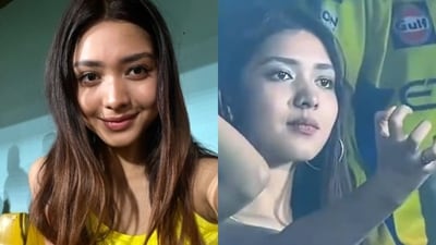 Aaryapriya Bhuyan's reaction during the CSK vs RR clash in Guwahati on Sunday has gone viral. Aaryapriya Bhuyan's reaction during the CSK vs RR clash in Guwahati on Sunday has gone viral.
