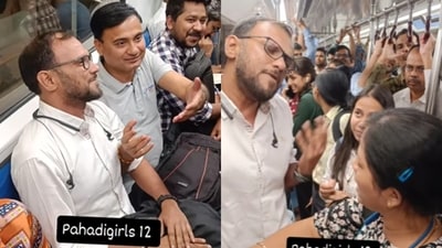 A Delhi Metro man refused to give up his seat, sparking a viral argument. (Instagram/pahadigirls12  )