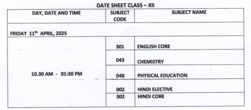 Schedule for special examination for CBSE Class 12. Schedule for special examination for CBSE Class 12.