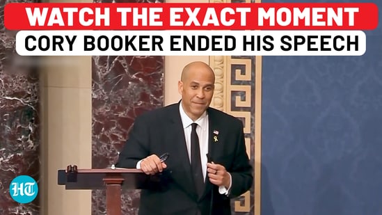 Cory Booker gets emotional as he ends his marathon 25-hour speech