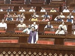 Union Minority Affairs Minister Kiren Rijiju moves a motion for consideration of Waqf (Amendment) Bill in Rajya Sabha during the Budget session of Parliament, in New Delhi on Thursday.
Union Minority Affairs Minister Kiren Rijiju moves a motion for consideration of Waqf (Amendment) Bill in Rajya Sabha during the Budget session of Parliament, in New Delhi on Thursday.