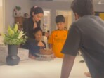 Allu Arjun, Sneha Reddy and Arha celebrated Ayaan's 11th birthday at home. Allu Arjun, Sneha Reddy and Arha celebrated Ayaan's 11th birthday at home.