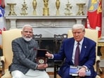 Prime Minister Narendra Modi and US President Donald Trump at The White House in Washington, DC.