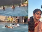 Rasha Thadani and Mohit Malik in a BTS video
