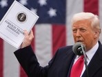 President Donald Trump speaks during an event to announce new tariffs in the Rose Garden at the White House, Wednesday.