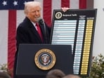 President Donald Trump speaks during an event to announce new tariffs in the Rose Garden at the White House, Wednesday. President Donald Trump speaks during an event to announce new tariffs in the Rose Garden at the White House, Wednesday.