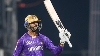 Initially, KKR reached 200/6 in 20 overs. ( Surjeet Yadav) Initially, KKR reached 200/6 in 20 overs. ( Surjeet Yadav)