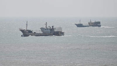 Greece's coast guard reported Thursday that 23 people had been rescued when a boat carrying migrants from the Turkish shore to a nearby Greek island capsized, killing four people, including two children. (AFP/representative ) Greece's coast guard reported Thursday that 23 people had been rescued when a boat carrying migrants from the Turkish shore to a nearby Greek island capsized, killing four people, including two children. (AFP/representative )