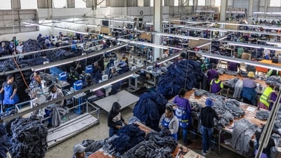 (FILES) A general view of workers carrying out their duties at the Afri-Expo Textile Factory in Maseru, Lesotho on March 19, 2025. The small African kingdom of Lesotho feared the worst for its textile industry on April 3, 2025 after US President Donald Trump imposed 50-percent tariffs on its imports, the highest for a single nation.
Other African countries hit with Trump's "reciprocal tariffs" above the new baseline rate of 10 percent include Madagascar (47 percent), Mauritius (40 percent), Botswana (37 percent), Equatorial Guinea (30 percent) and South Africa (30 percent).
But the mountain kingdom, which the US administration says is among "the worst offenders" with high tariffs on US imports, will be particularly hard hit as it is reliant on exports of mostly textiles, including jeans. (Photo by Roberta Ciuccio / AFP) (AFP) (FILES) A general view of workers carrying out their duties at the Afri-Expo Textile Factory in Maseru, Lesotho on March 19, 2025. The small African kingdom of Lesotho feared the worst for its textile industry on April 3, 2025 after US President Donald Trump imposed 50-percent tariffs on its imports, the highest for a single nation.
Other African countries hit with Trump's "reciprocal tariffs" above the new baseline rate of 10 percent include Madagascar (47 percent), Mauritius (40 percent), Botswana (37 percent), Equatorial Guinea (30 percent) and South Africa (30 percent).
But the mountain kingdom, which the US administration says is among "the worst offenders" with high tariffs on US imports, will be particularly hard hit as it is reliant on exports of mostly textiles, including jeans. (Photo by Roberta Ciuccio / AFP) (AFP)
