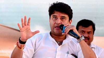 Communications minister Jyotiraditya M Scindia (Photo by Bachchan Kumar/ HT PHOTO) (Bachchan Kumar/HT Photo)