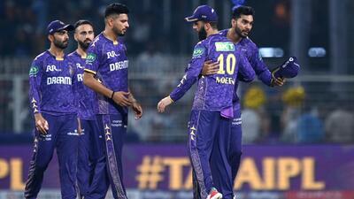 KKR players celebrate. (REUTERS) KKR players celebrate. (REUTERS)