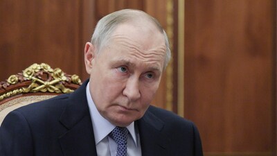 Russian President Vladimir Putin meets with Head of the Republic of Buryatia Alexei Tsydenov at the Kremlin in Moscow, Russia, Wednesday, April 2, 2025. (AP) Russian President Vladimir Putin meets with Head of the Republic of Buryatia Alexei Tsydenov at the Kremlin in Moscow, Russia, Wednesday, April 2, 2025. (AP)