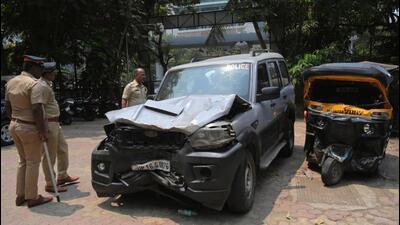 The accused, S. Yadav, was travelling on the southbound carriageway of the Western Express Highway (HT Photo/ Satish Bate)