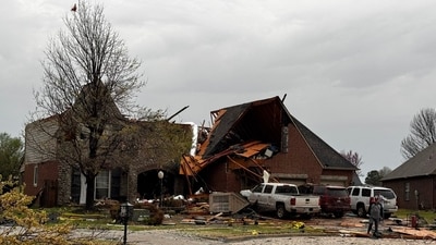According to the Arkansas Division of Emergency Management, tornadoes, wind gusts, hail, and flash flooding caused damage in 22 counties. There were at least four injuries.  (AP)